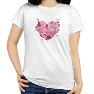 Kaos Love flower pink