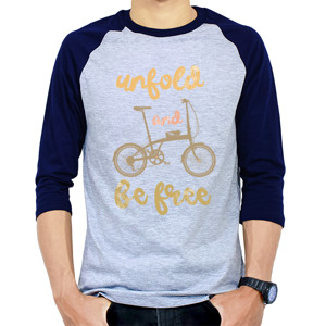 Kaos Raglan Unfold and Be Free