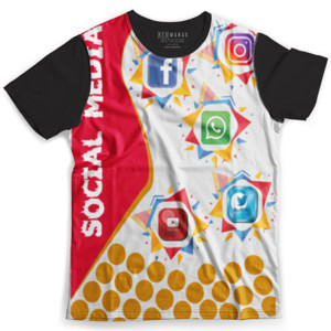 Kaos Fullprint Media Sosial