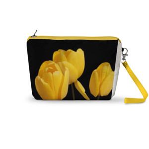 Pouch Trapesium DOMPET WANITA WARNA KUNING HITAM
