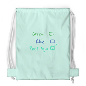Tas Serut Fullprint Green blue pearl aqua