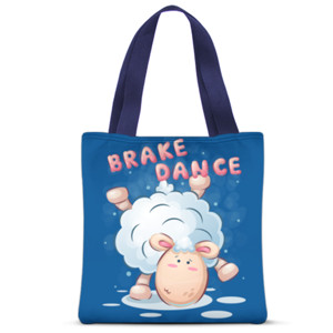 Tas Tote Fullprint "Break Dance Lamb" Premium Quality