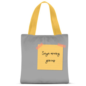 Tas Tote Fullprint Saya orang genius