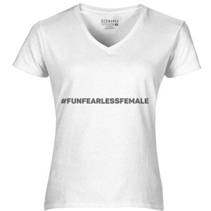 Kaos Fun Fearless Female - White