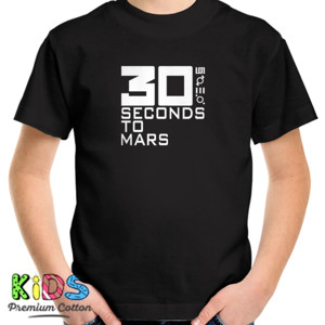 Kaos Kaos Distro 30 SECONDS TO MARS Hitam