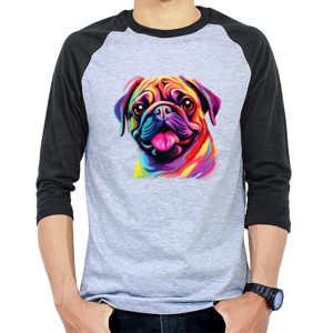 Kaos Raglan Kaos Gambar Anjing 102