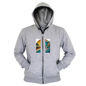 Hoodie Zipper Selancar Sunset