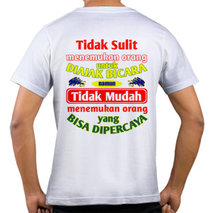 Kaos  Tidak sulit menemukan orang untuk diajak bicara