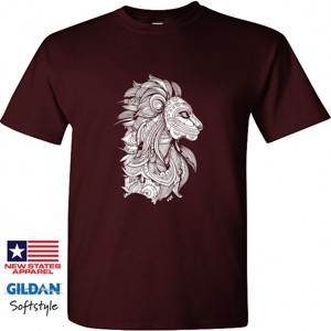 Kaos Premium - Seni Abstrak Hewan Singa