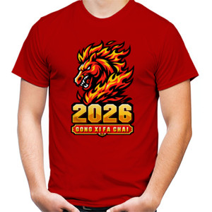 Kaos Kaos Imlek 2026 Naga Api – Gong Xi Fa Chai Unisex