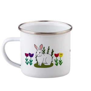 Mug Enamel Cute Rabbit