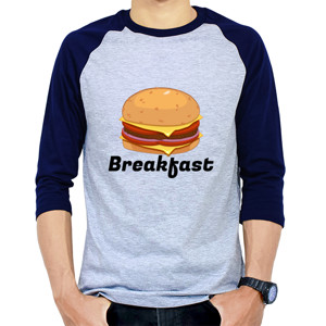 Kaos Raglan Kaos Raglan Lengan 3/4 Breakfast