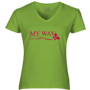 Kaos Kaos My Way Cewek V-Neck