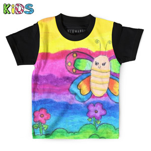 Kaos Anak Full-Print Butterfly T-Shirt