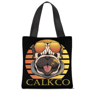 Tas Tote Fullprint pug dog retro