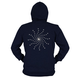 Hoodie Zipper Galaksi Abstrak (Abstract Galaxy)