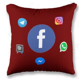 Bantal Bantal Sofa Motif Social Media