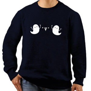 Jaket Sweater Flying Ghost Spirit Holding Bunting Flag Boo