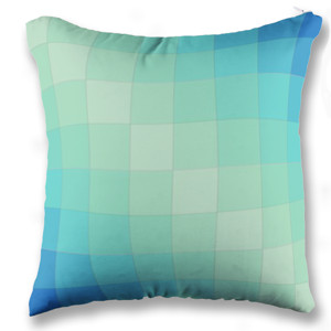 Bantal Pixel Gradient Blue