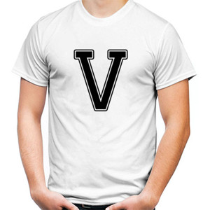 Kaos Kaos Huruf V Keren