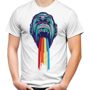Kaos Ape with Coloful Tongue