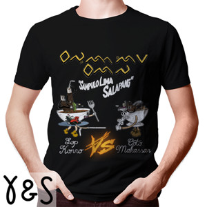 Kaos Food War  (Sop Konro Vs Coto Makassar)