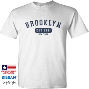 Kaos Brooklyn Est. 1991 New York White T-Shirt