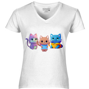 Kaos Kaos Kucing Lucu Bertiga 