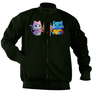 Jaket Bomber Kaos Kucing Lucu Bertiga 