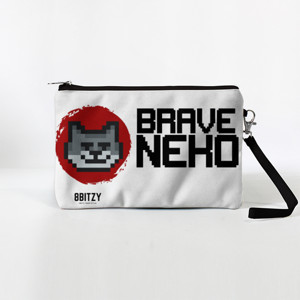 Dompet Pouchbag Pria/Wanita Brave Neko