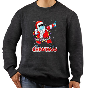 Jaket Sweater Dabbing Santa with Mask Christmas
