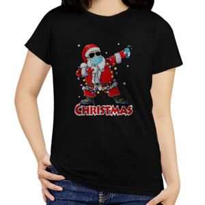 Kaos Dabbing Santa with Mask Christmas