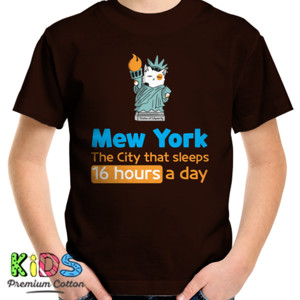 Kaos Mew York Kota yang tidur 16 Jam Sehari