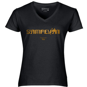 Kaos Javanese themed woman V-Neck t-shirt “Sampeyan”