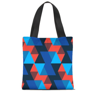 Tas Tote Fullprint Segitiga Fulcolor geometri