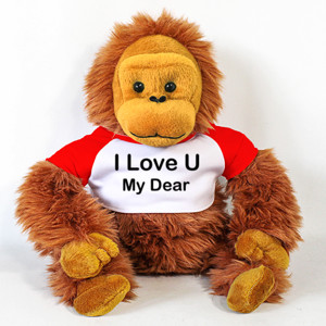 Boneka Orang Utan I LOVE YOU