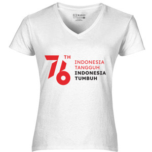 Kaos Kaos 76th  Indonesia Tangguh Indonesia Tumbuh
