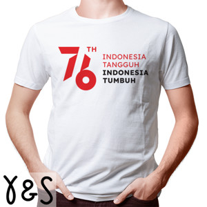 Kaos Kaos 76th  Indonesia Tangguh Indonesia Tumbuh
