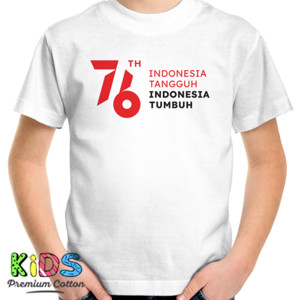 Kaos Kaos 76th  Indonesia Tangguh Indonesia Tumbuh