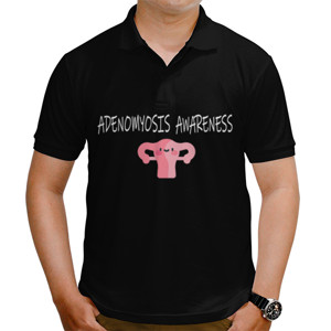 Kaos Polo T-Shirt Adenomiosis Awareness