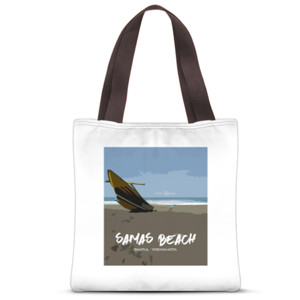 Tas Tote Fullprint Tote Bag Pantai Samas