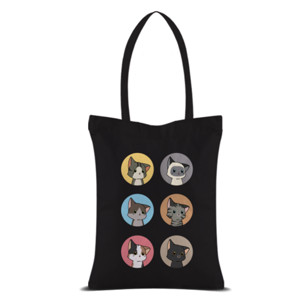 Tas Tote Tote Bag Portrait with 6 Kittens Pose