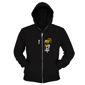 Hoodie Zipper Never give up ik92