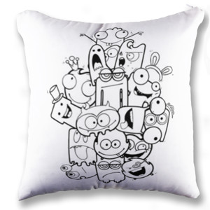 Bantal monster doodle