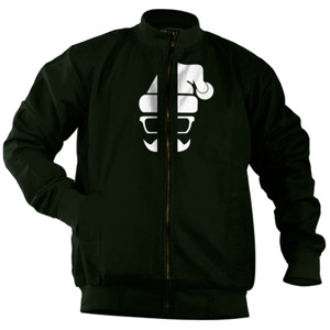 Jaket Bomber Santa White