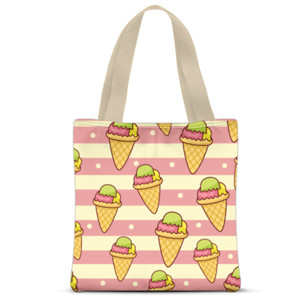 Tas Tote Fullprint Ice Cream Pattern