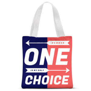 Tas Tote Fullprint NUMBER ONE IS MY ONLY CHOICE