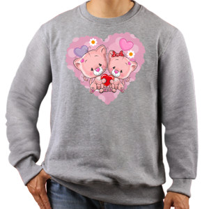 Jaket Sweater Cute Cat In love