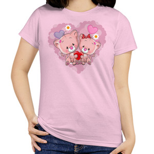 Kaos Cute Cat In love