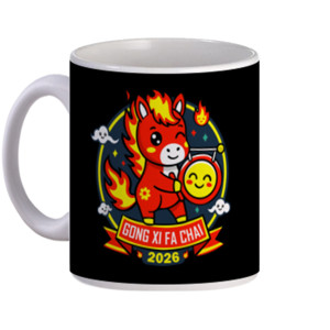 Mug Gong Xi Fa Chai 2026 – Fire Horse Lucky T-Shirt